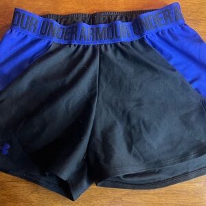 Under Armour Black and Purple Athletic Shorts